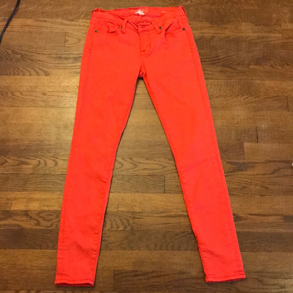 Lucky Brand Orange Skinny Jeans